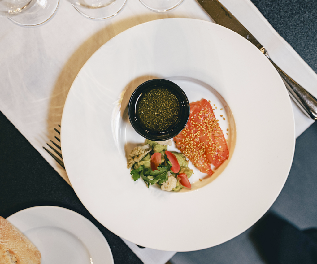 Catering Choux de Bruxelles Residence Palace Plate top view